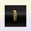 Fashion Cuban Chain Bracelet For Men Yellow White Gold Plated Rhinstone Ice Out Hip Hop Bracelets Gold Plating Bracelet Chain for 3200756