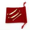 Projektant biżuterii świątecznej Luxe Sieraden Dames Schroefarmbanden Klassiek 5.0 Titanium Staallegering Bangle Verguld Ambachtelijke Kleuren Goud Zilver Roos Verv