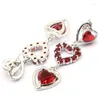 Stud Earrings Buy 2 Get 1 Free 38x12mm Lovely Cute Heart Shape Red Blood Ruby Purple Spinel Daily Wear Silver