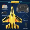 Aircraft Modle Rc Plane SU 57 Radio Controlled Airplane with Light Fixed Wing Hand Throwing Foam Electric Remote Control toys for kids 230427