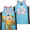 Moive Vancouver Jerseys Film Basketball 12 Yogi Teal Space 90s Shirt HipHop Pullover University Retro For Sport Fans Blue Team Breathable College Pure Cotton Sale