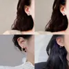 Boucles d'oreilles créoles simples, boucle d'oreille, sens senior du tempérament féminin, vente en gros, Niche en cercle uni