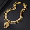 Designer mody Naszyjnik Spersonalizowany Naszyjnik hip -hopowy Instagram Popular Diamond Lion Headant Wispe Cool Party Cuban Cain Mens Hip Hop Cuban Link Naszyjnik