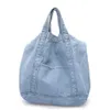 Abendtaschen 2 Stück Denim Slouch Bag Casual Jean Stoff Handtasche Freizeit Koreanischer Stil Mode Japanischer Messenger Top-Griff - Sky Bl246L