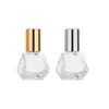 8 ml glazen rol op flessen diamantvormige transparante essentiële olie parfum fles draagbare reiscosmetica sub botteling