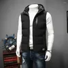 Hommes vers le bas grande taille 8XL 7XL 6XL 5XL 4XL élégant automne hiver gilet hommes haute qualité capuche chaud sans manches veste gilet