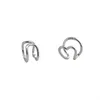 Pendientes traseros con forma de corazón hueco para la nariz, joyería Original falsa perforada con Clip en el anillo, también se puede usar en la oreja, 2023