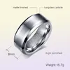 Anello in carburo di tungsteno Vnox Classical 100 per uomo Gioielli da sposa No Rust Drop T1906242112087