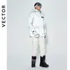 Skiing Suits VECTOR Men Women Warm Ski Suit Set Hooded Ski Pants Waterproof Windproof Reflective Ski Snowboard Jacket Pant Outdoor Clothing 231127