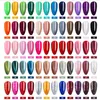 Nail Art Kits 24 stks Pure Kleur Gel Nagels Polish Set Soak Off Uv Glitter Vernis Semi Permanente Base Top Coat matte Lakken Drop Del Dhss4