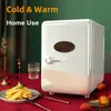 4L 미니 다기능 냉장고 화장품 마스크 음료 기숙사 냉장고 차 홈을위한 더 따뜻한 아름다움 냉장고