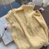 Damesbreien Han Feng Sweater Vest Literair meisje Cardigan Vrouwen Vintage gebreide bijgesneden