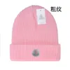 NEW Designer Winter cap Knitted Woolen Hat Men Women Chunky Knit Thick Warm faux fur pom Hats Female Bonnet k-21