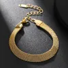 Chain Stainless Steel Bracelet for Women Men Mesh Link Hand Jewelry 231124