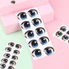 Dolltillbehör 10 Par Cartoon Crystal Eyes Stickers For Boy Girl Doll Eyes Accessories Anime Figurin Doll Face Organ Paster Eye Chips Paper 230427