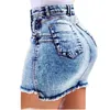 Kjol sexig hög midja svart mini denim kvinna mode 2023 sommar damer casual smal bodycon korta jeans överdimensionerade 230426