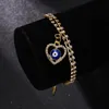 Elegantes Design Tenniskette Evil Eye Charm Armband Schöner Schmuck für Frauen