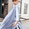 Capas de chuva ael feminino longo trench blusão outwear cardigan fino 2019 mulheres blusas de cetim camisas overlong verão feminino topos feminino