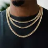 HDMENC Herren Miami Cuban Chain Halskette 12 mm Diamond Claw Cuban Chain 18/20/24 "Länge Hip Hop Schmuck mit Geschenkbox