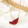 Ketters Designer Fashion Women's Pendant met lichte kristallen zwaan ketting Een vakantiegeschenk voor meisjes