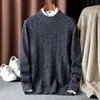 Pulls pour hommes Arrivée Automne et hiver 100% Pull en cachemire Hommes Jeunes Mode Color Block Tricots Épaissi Haute Qualité Taille S-6XL 231127