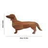 Tallrikar trä dekorativt bricka bordsfest diy dekorationer daggshund hundmiddagsplatta korv
