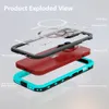 Comboproof for iPhone 15 Pro Waterproof Case, IP68 Waterproof Case Bulit in 6H PET Screen and Magsafe Back Cover