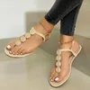 Sandaler Maogu 2023 Summer Women Flat Beach Gladiator Bohemian Ladies Casual Shoes Buckle Strap Roman Sandal Flip Flops 43