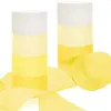 Decorative Flowers 8 Rolls 4.5 25CM Crepe Paper Roll Ribbon Streamers Flower Tassel Craft Making Wrapping Gifts Packing Material