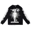 メンズTシャツHellstar Studios Victory Thermal Lengeve Shirt Men Women 1：1 Quality Limited Edition TOP TEES 2939 4806