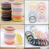 Accessori per capelli Nuove donne Scrunchy Girl Hair Coil Elastici Cravatte Anello di corda Supporti per coda di cavallo Cavo telefonico Cavo di gomma Cravatta Bracciale D Dhsfz