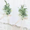 Fleurs décoratives 1 pc allée banc fleur Arrangement pour mariage cérémonie chaise dos Floral mariages église fête décor