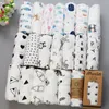 Filtar Swaddling Muslin Filt 100% Bomullsbaby Swaddles 120120cm Soft Born Bath Gaze Infant Kids Wrap SleepSack barnvagn Cover 230426