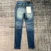 Designer für Männer Frauen Hosen Lila Marke Jeans Sommer Loch 2023 Neue Stil Stickerei Selbst 937 677