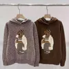 Ralphs Tasarımcısı Laurens Sweater En İyi Kalite Hâlâ Güney Sonbahar/Kış Yeni İşlemeli Küçük Ayı Yün ve Kaşmir Karma Kapşonlu Gömlek