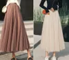 Skirts Women Mesh Elastic Tutu Beach Spring Summer Korean High Waist Fashion Pleated Long Black White Tulle 230427