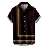 Chemises décontractées pour hommes Mode élégante pour hommes Été 2023 Ethnique à manches courtes Impression Chemise hawaïenne Blouse Camisa Masculina
