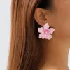 Baumeln Ohrringe Rosa Blume Geometrische Ohrring Sakura Stud Für Frauen Party Modetrend Kreative Frühling Accesorios Dame Nette Schmuck