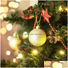 Juldekorationer 36st Rose Gold Plastic Balls Ornament 4cm Hang Pendant Ball Indoor Year Xmas Tree Decor Home Decoration 22091 DHW7C