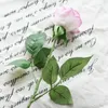 Kwiaty dekoracyjne 1PC Jedwabny sztuczny prawdziwy dotyk Róże weselne Fałszywe bukiety panny młodej Biała róża do wystroju