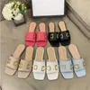 top qualité femmes designer pantoufle diapositives pantoufles plates sandale chaussons G sandales d'été mode classique casual femme sliders plage en cuir véritable avec boîte 10A