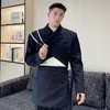 Men's Suits Blazers IEFB Menswear Fashion Cross Adjustable Wearing Backless 2023 Notched Long Sleeve Short Suit Jacket Male Autumn 230427