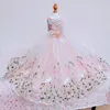 Apparel Handmade Highend Dog Dress Flower Embroidery Trailing Photography Princess Wedding Dresses Summer Dogs Skirt Pet Clothing 2022