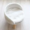 Cama para animais de estimação, cama macia e quente de lã de cordeiro, pernas de madeira, ninho para animais de estimação, cama para gato, quente e confortável, casa lavável, canil, camas para cães