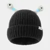 Berets Lumineux LED CARTOON MIGNE CARIGNE BIG EYES CAPS CAPS FEMMES COROIEN COUPLE DRAY-TIFE CHAPLE Y2K FORME HIVER CHAUD CHAUD CHAUD pour la fête