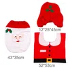 クリスマスの装飾サンタクロースラグトイレシートカバーバスルームセット雪だるまのメリーデコレーションファンシーナビダッド用品