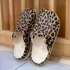 Hausschuhe 2023 Leopard Frauen Casual Outdoor EVA Rutschen Weibliche Schuhe Schützen Kappe Schuhe Sommer Herbst Flache Maultiere Schuh