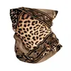 Berets leopardo e zebra étnico tribal ornamentos geométricos bandana pescoço gaiter envoltório cachecol textura de couro animal balaclava mais quente