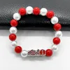 Catena Fashion red sorority society DELTA lettera 1913 Bracciale con perle di perle simulate 231124