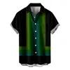 Chemises décontractées pour hommes Mode élégante pour hommes Été 2023 Ethnique à manches courtes Impression Chemise hawaïenne Blouse Camisa Masculina
